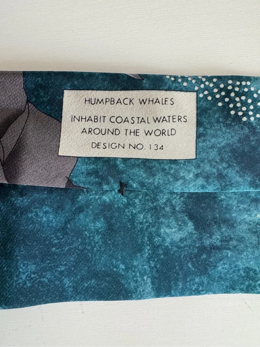 Vintage 1991 World Wildlife Fund Humpback Whales Tie